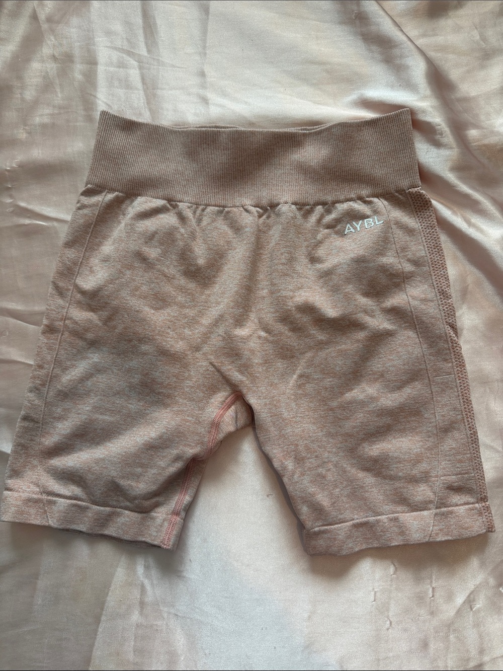 AYBL Women Pink Heather Athletic Bike Shorts